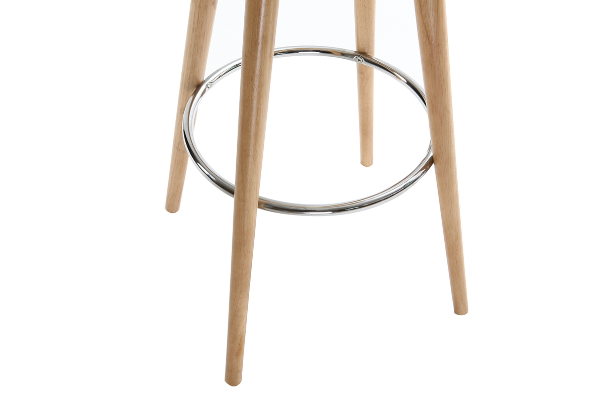 Barhocker skandinavischer Stil Wei Beine helles Holz 79 cm NORDECO