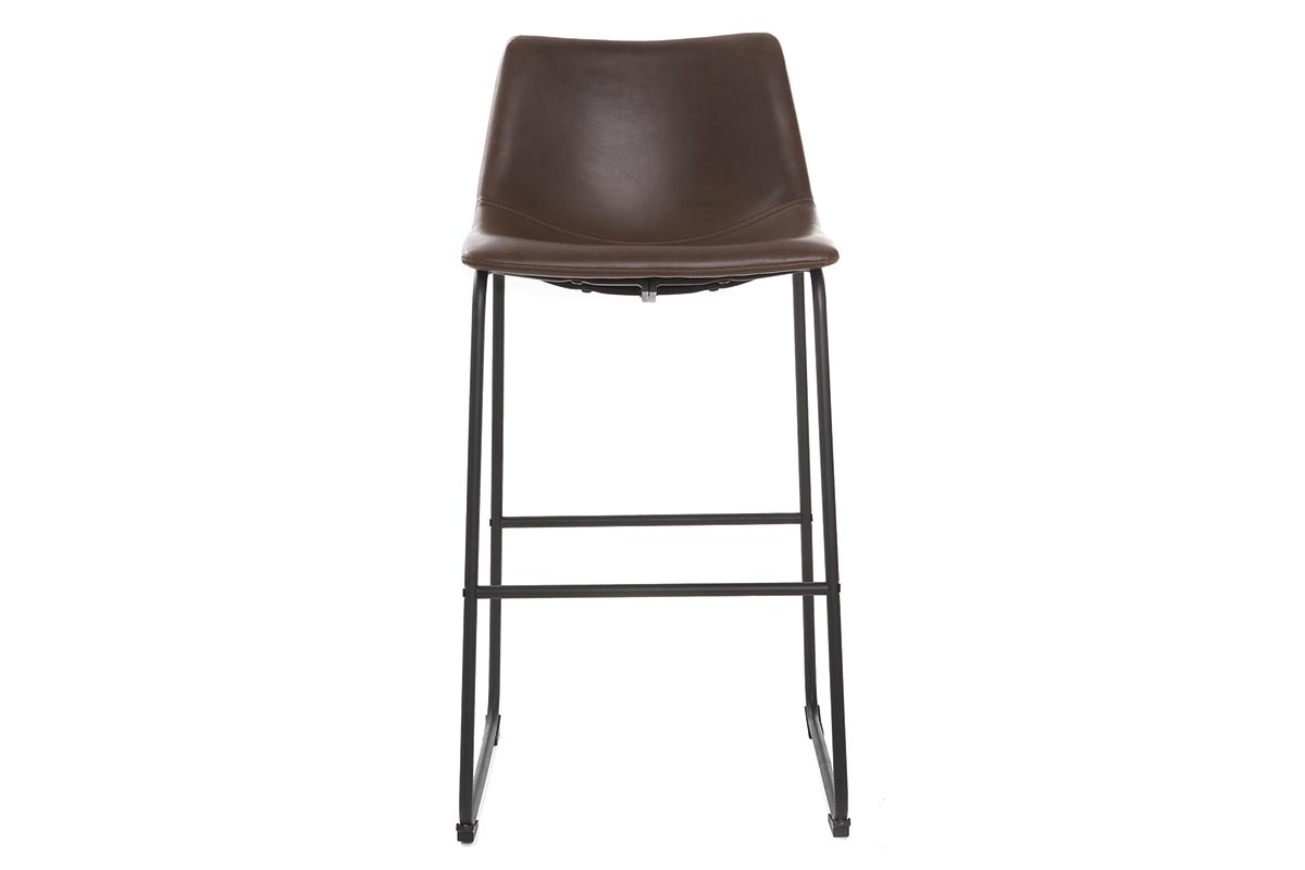 Barhocker Vintage PU Braun 73 cm 2er Set NEW ROCK