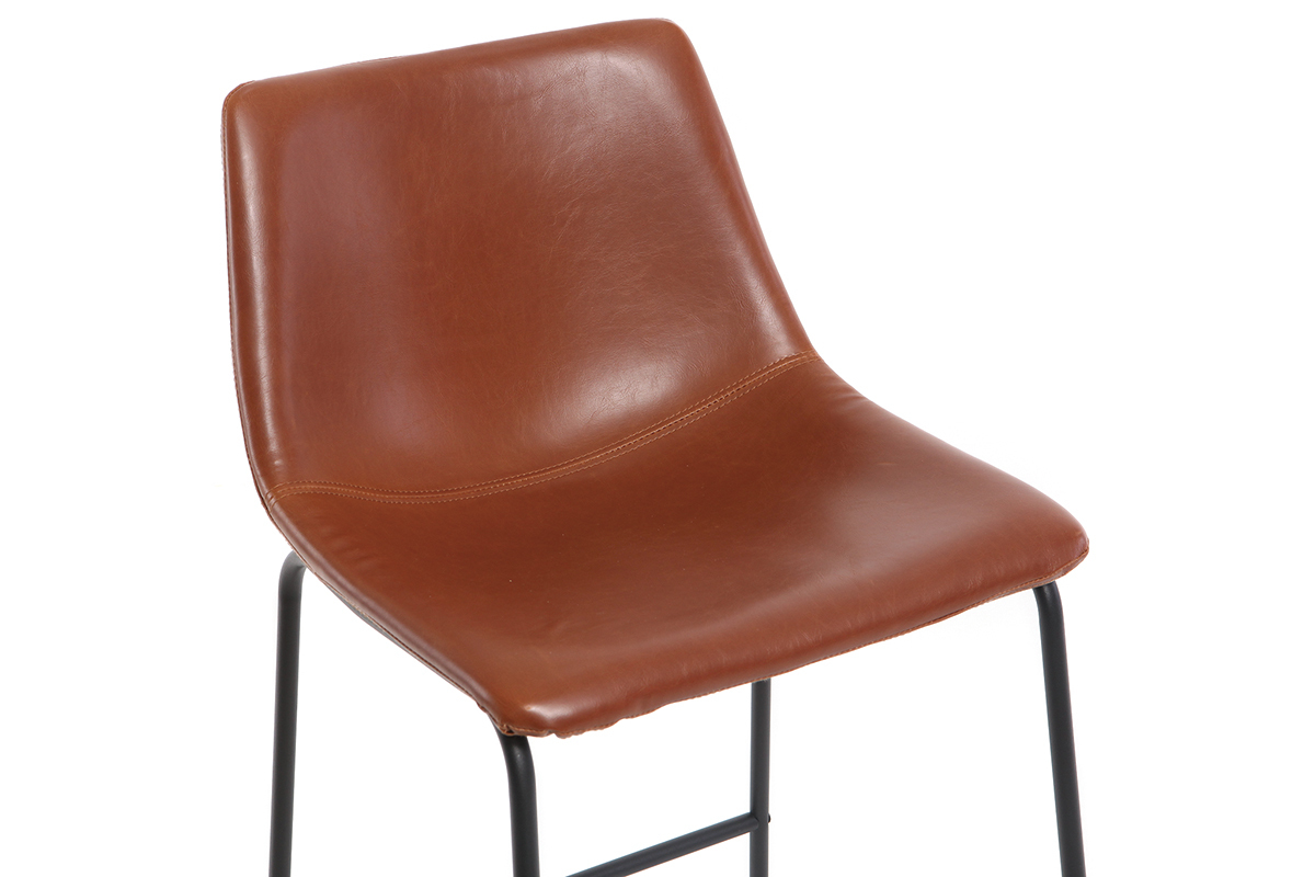 Barhocker Vintage PU Hellbraun 73 cm 2er Set NEW ROCK