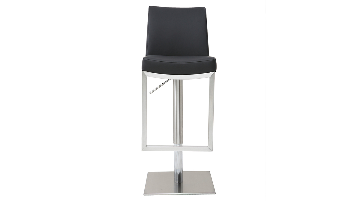 Barhocker zeitgenssisches Design - Metall und PU Schwarz - KYLE