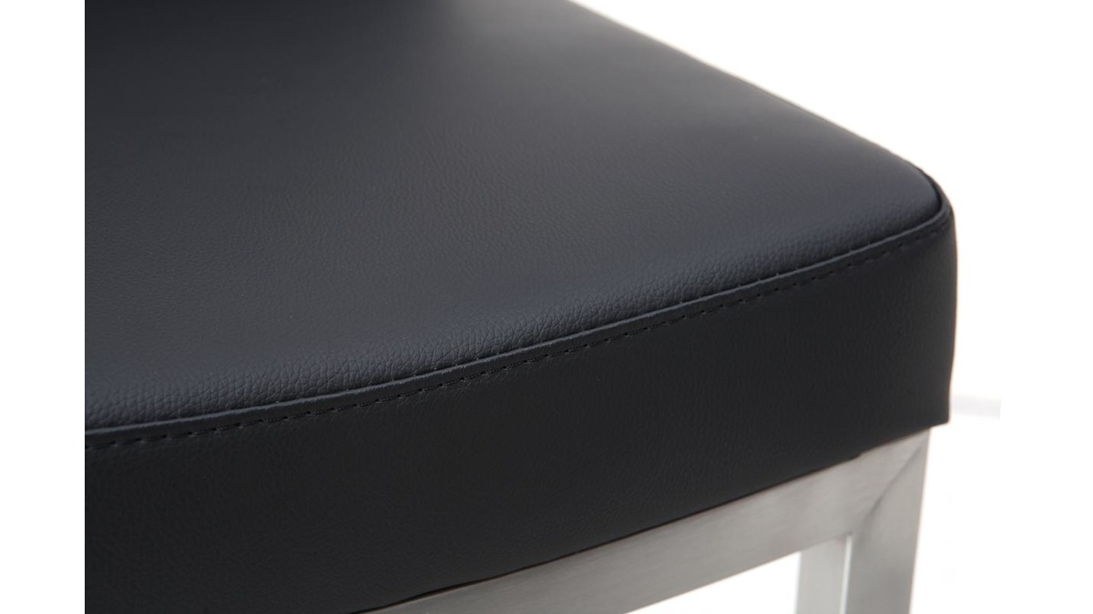 Barhocker zeitgenssisches Design - Metall und PU Schwarz - KYLE