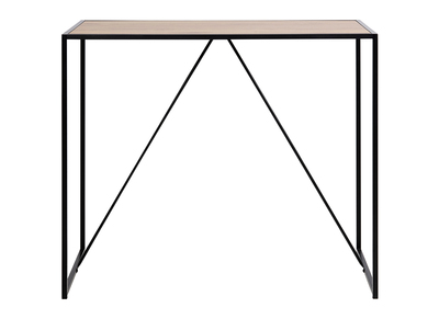 Bartisch aus Holz mit Beinen aus schwarzem Metall TRESCA