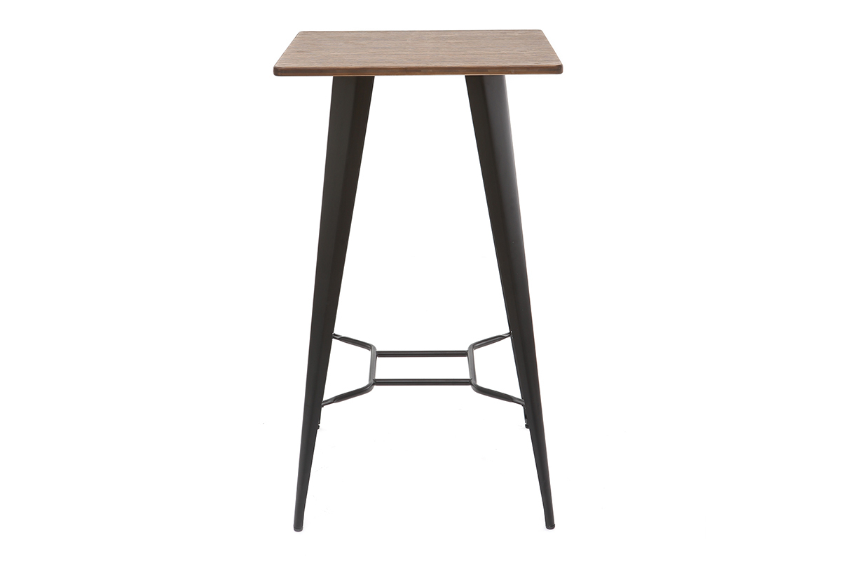 Bartisch HOCKER aus schwarzem Metall