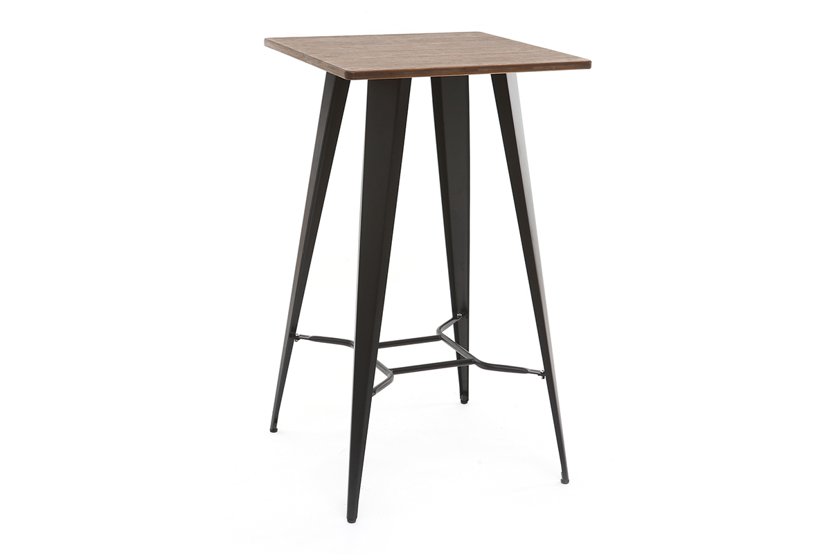 Bartisch HOCKER aus schwarzem Metall