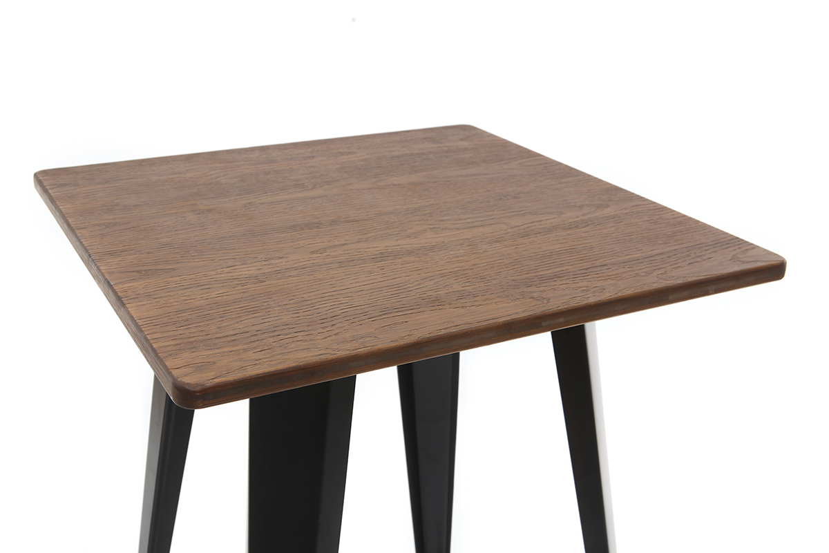 Bartisch HOCKER aus schwarzem Metall