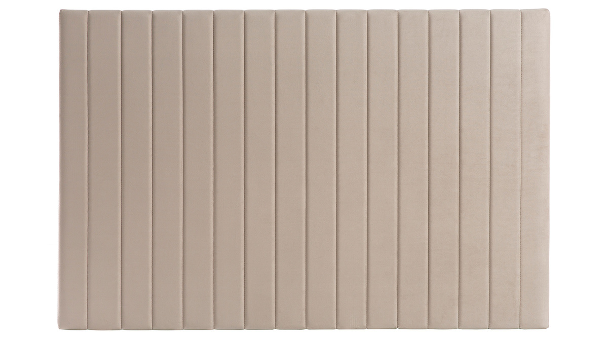 Beige-graues Samt-Kopfteil L170 cm NEHA