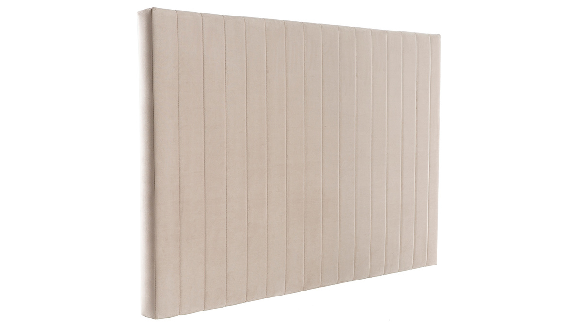 Beige-graues Samt-Kopfteil L170 cm NEHA