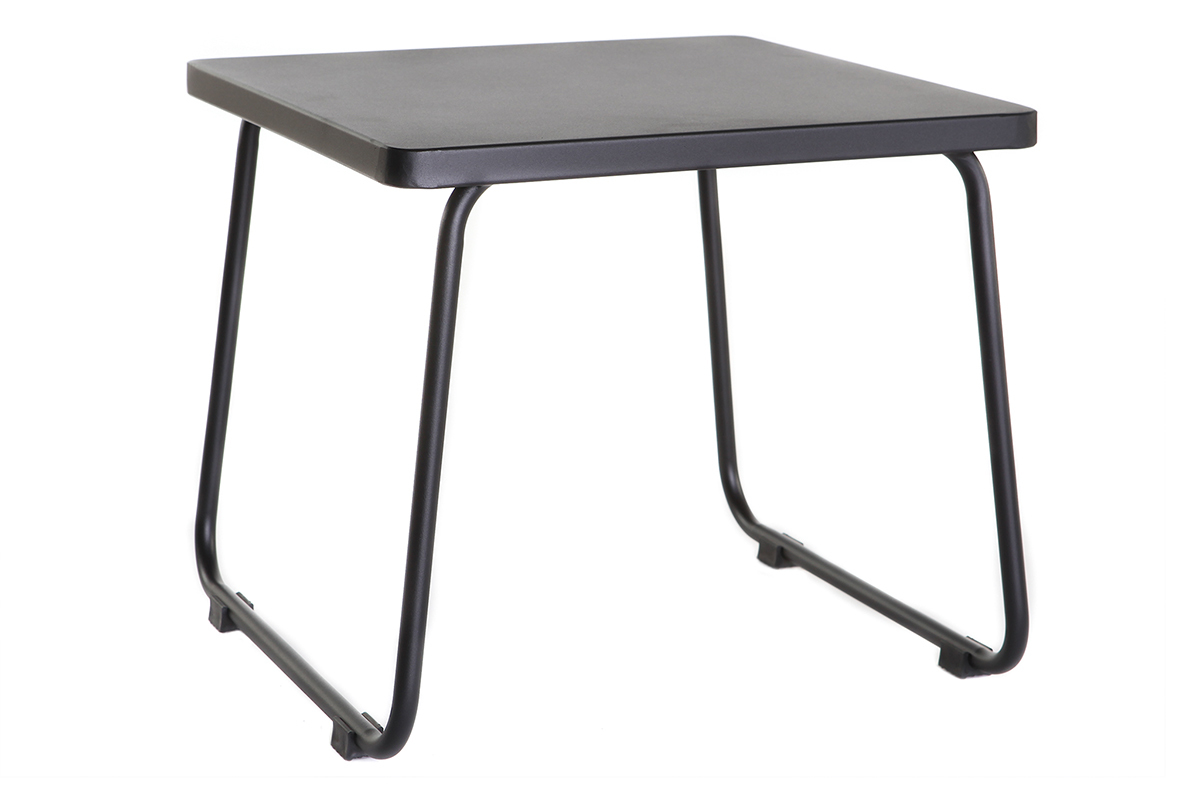Beistelltisch aus schwarzem Metall MONACO