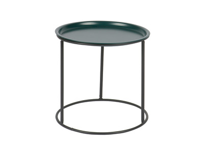 Beistelltisch rund Metall Petrolblau 40cm ABEL - Beistelltisch rund Metall Petrolblau 40cm ABEL