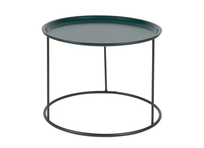 Beistelltisch rund Metall Petrolblau 56&nbsp;cm ABEL