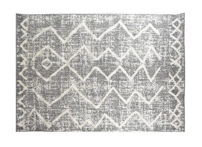 Berber-Teppich mit Reliefmuster beige und grau 160 x 230 cm PALEO