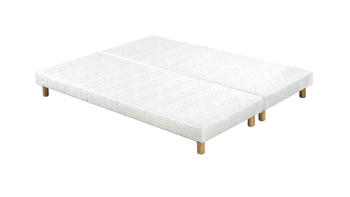 Bett 160 x 200 cm Boxspring und Memory-Foam-Matratze BENJI