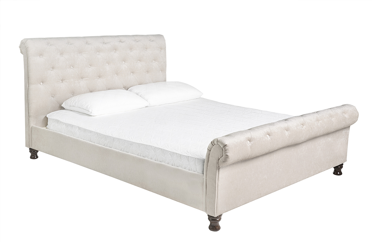Bett 2 Personen 160 cm x 200 cm Samt RILEY