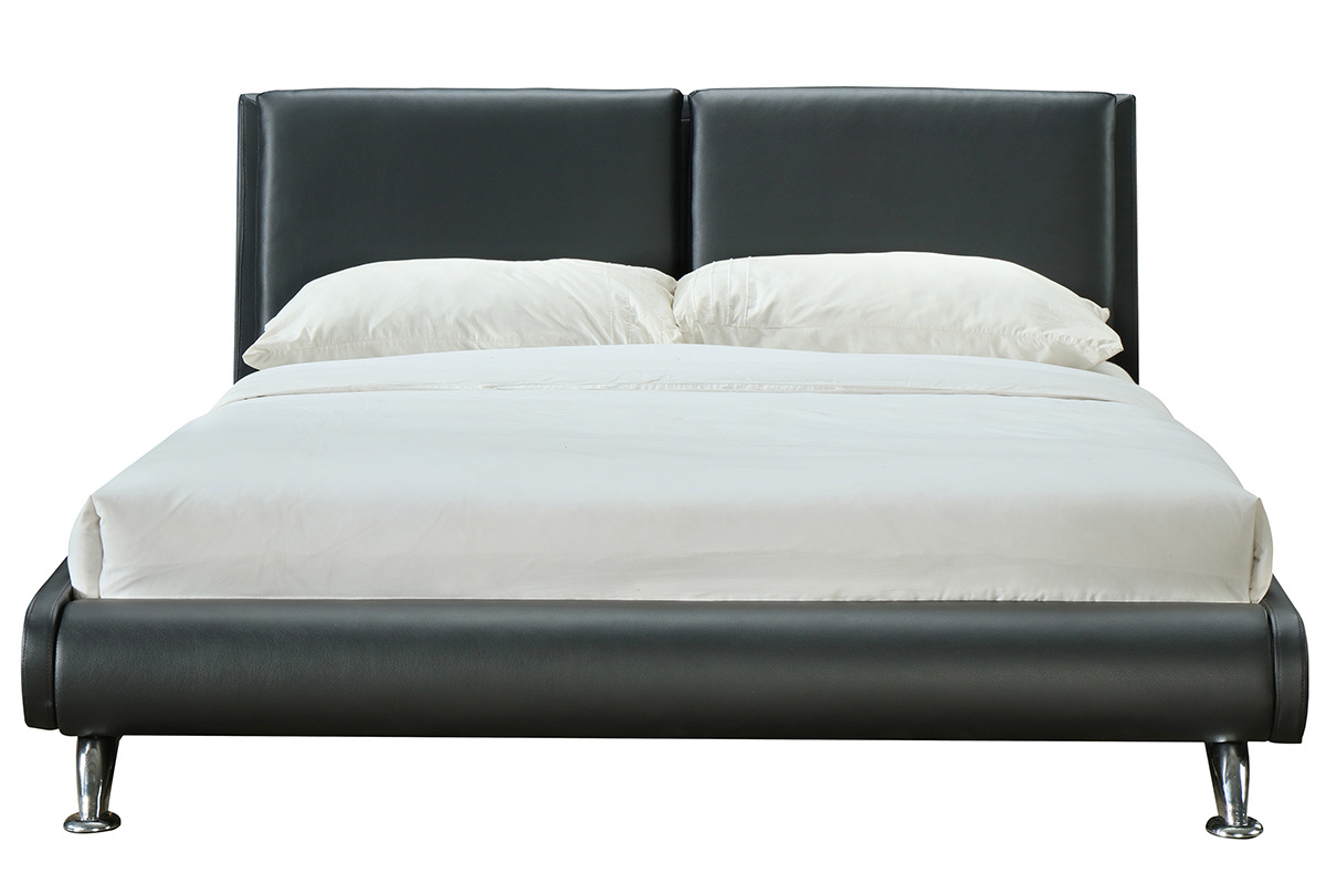 Bett 2 Personen 160 cm x 200 cm Schwarz JOAO