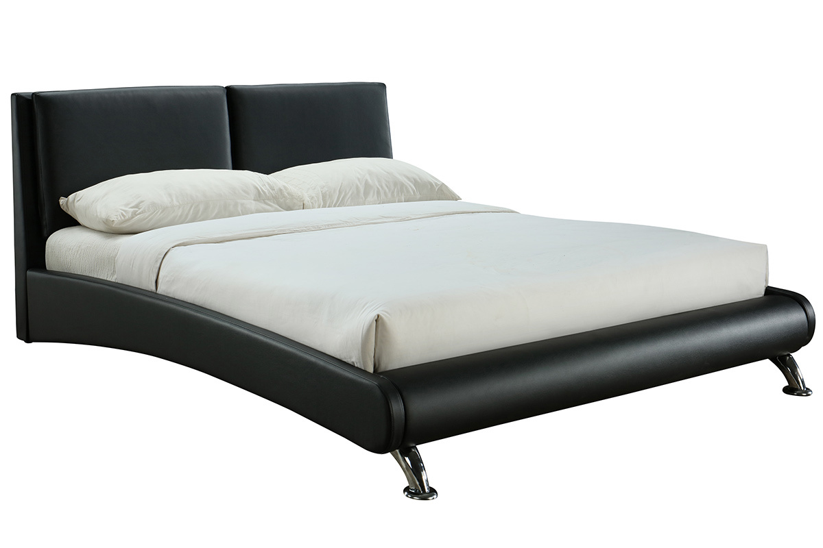 Bett 2 Personen 160 cm x 200 cm Schwarz JOAO