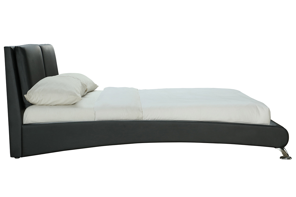 Bett 2 Personen 160 cm x 200 cm Schwarz JOAO