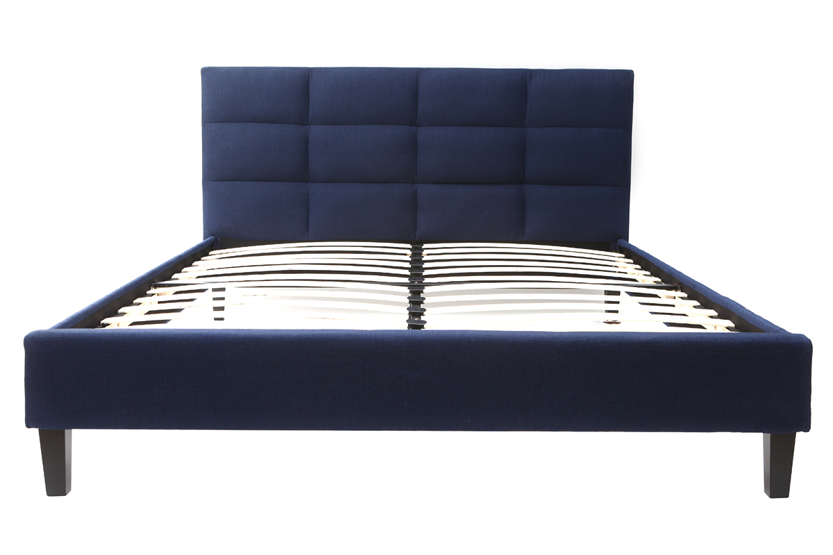 Bett fr Erwachsene 140 x 200 cm Dunkelblau EMERY