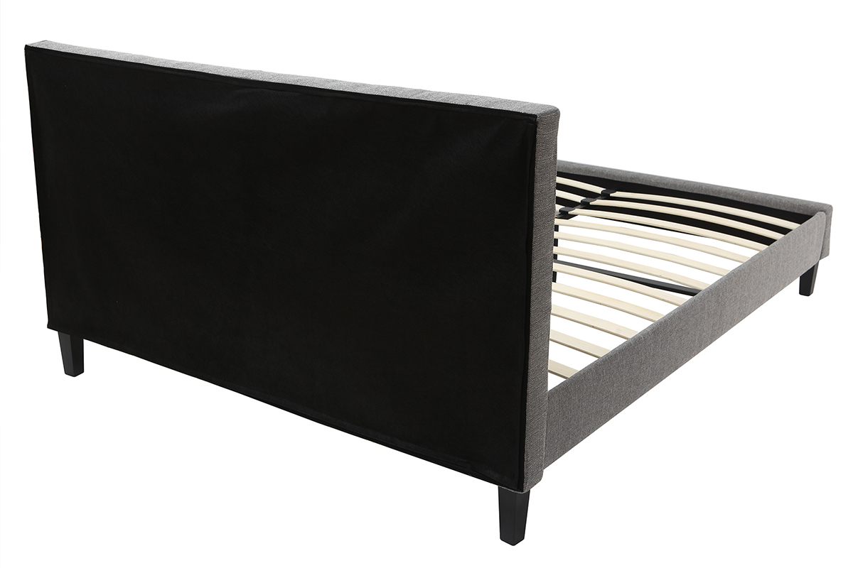 Bett fr Erwachsene 140 x 200 cm Hellgrau EMERY
