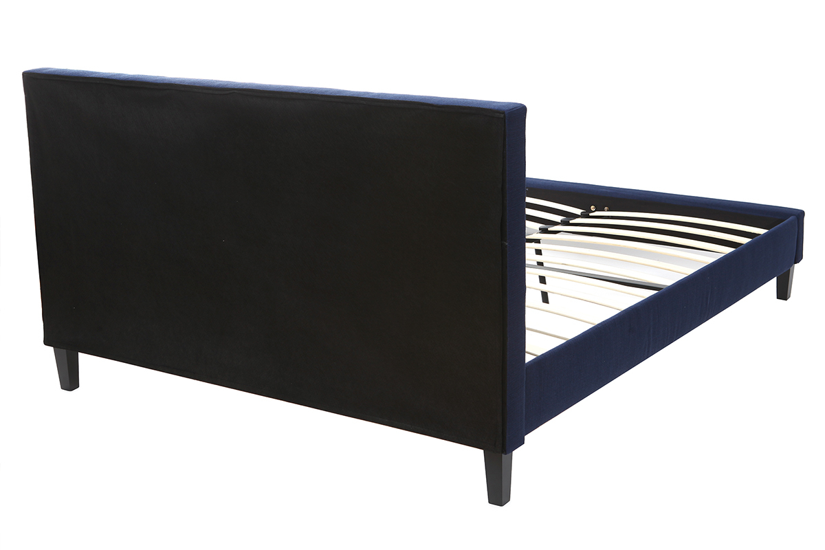 Bett fr Erwachsene 160 x 200 cm Dunkelblau EMERY