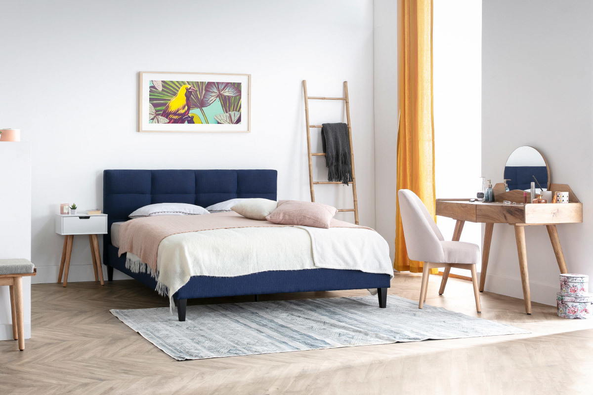 Bett fr Erwachsene 160 x 200 cm Hellgrau EMERY