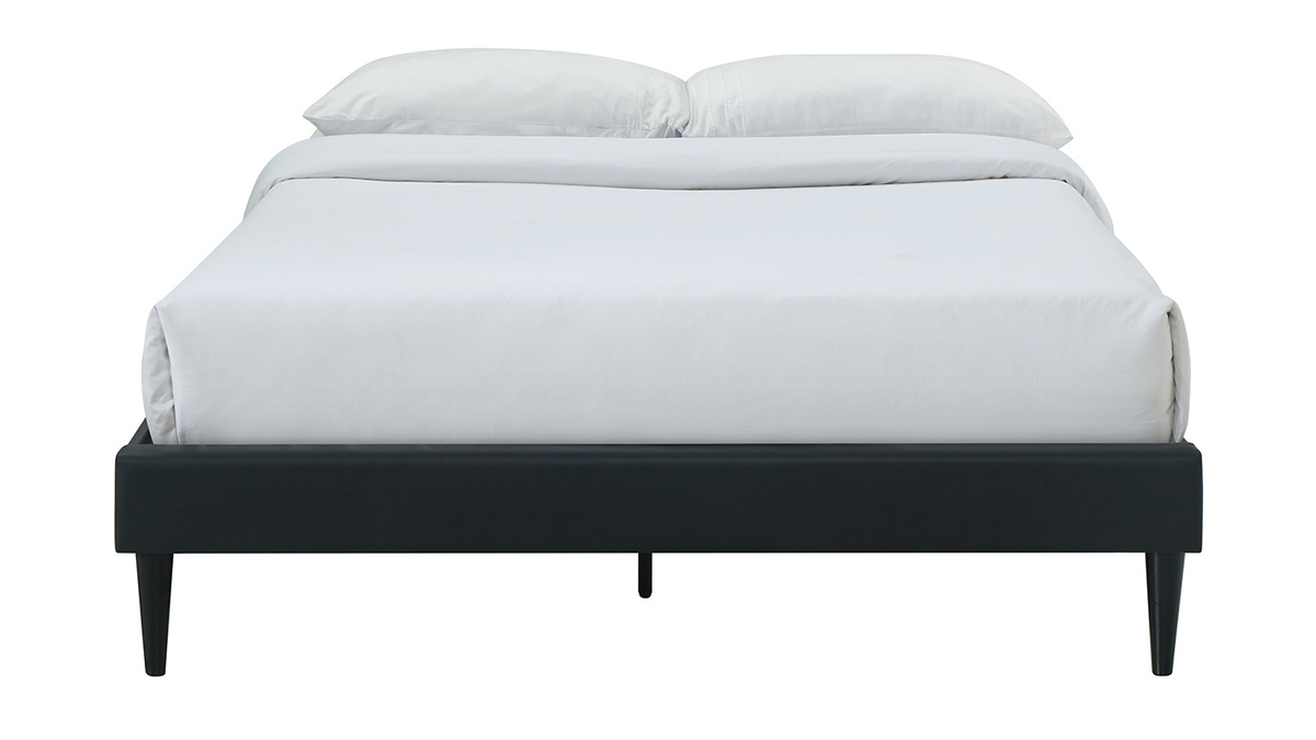 Bett fr Erwachsene 160 x 200 cm mit schwarzem Bettkasten AYO