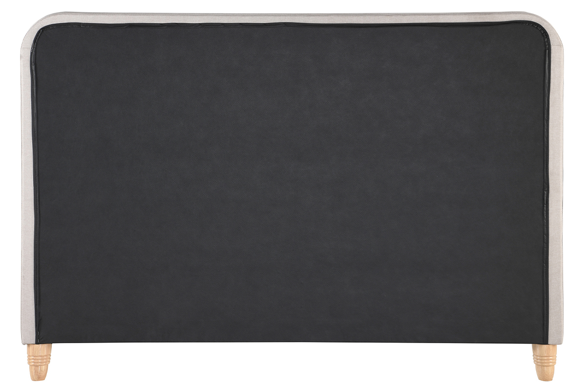 Bett gepolstert Stoff Beige 160 x 200 cm KRISTEN