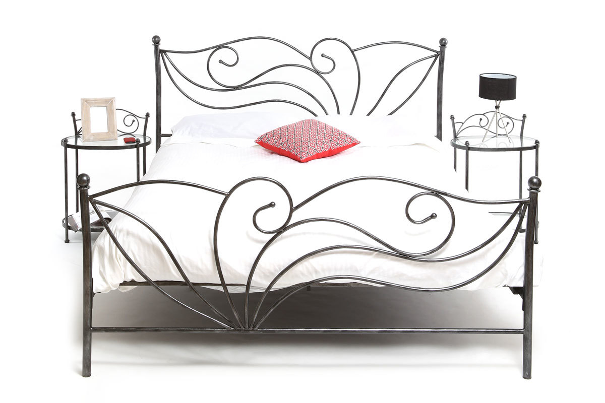 Bett im Barockstil 160x200 VENEZIA Schwarz