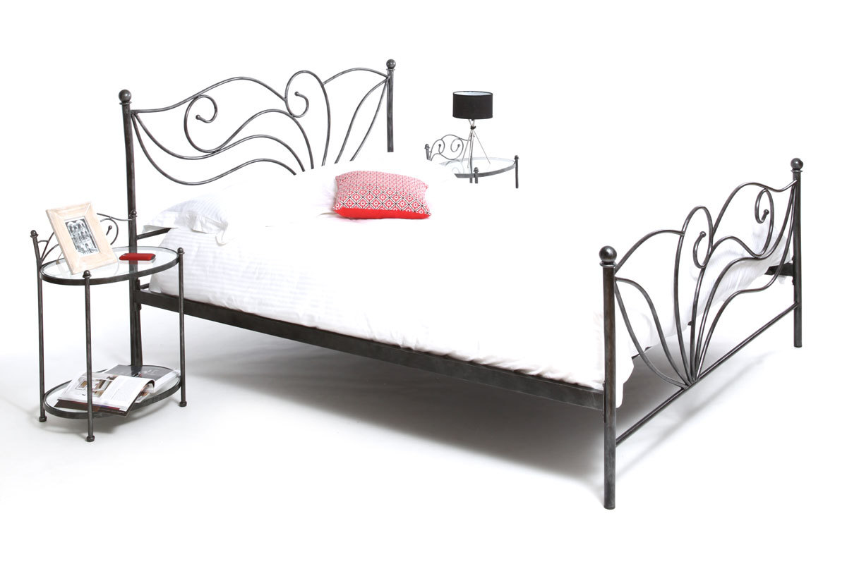 Bett im Barockstil 160x200 VENEZIA Schwarz