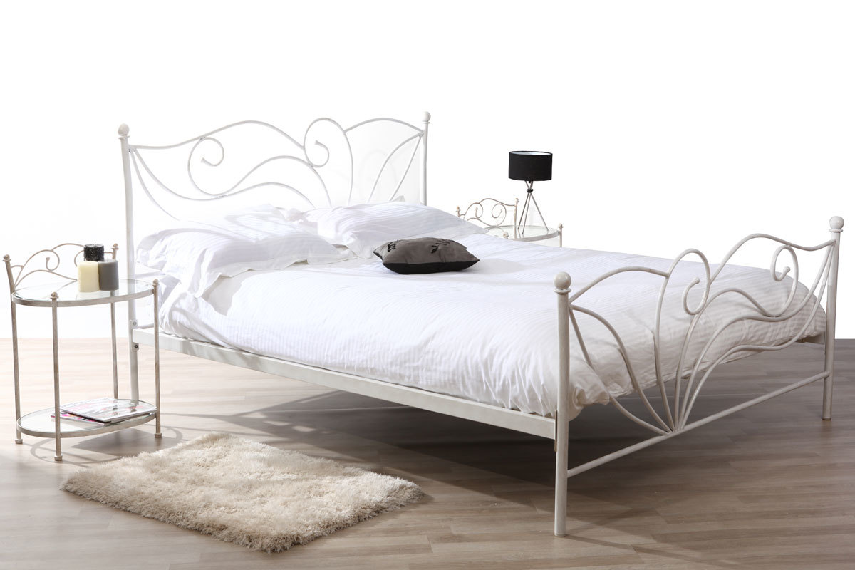 Bett im Barockstil 160x200 VENEZIA Wei