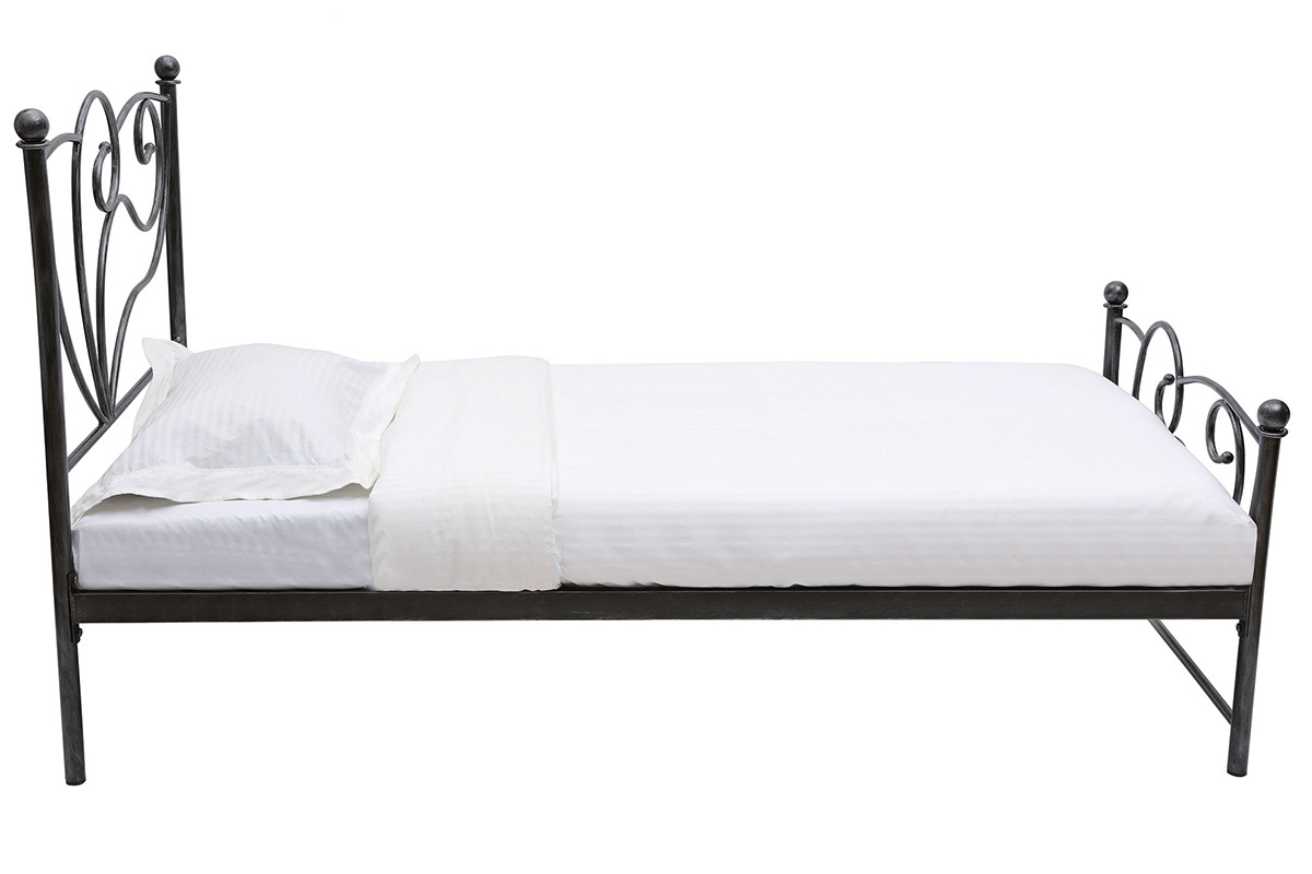 Bett im Barockstil 90x190 VENEZIA Schwarz