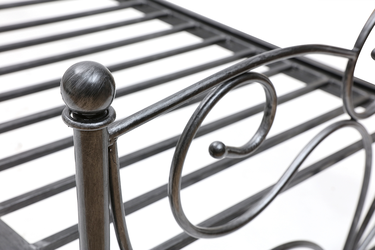 Bett im Barockstil 90x190 VENEZIA Schwarz