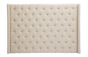 Miliboo Bettkopfteil Halciona – Dunkelgrau, Gepolstert, 160 Cm, Modernes Design