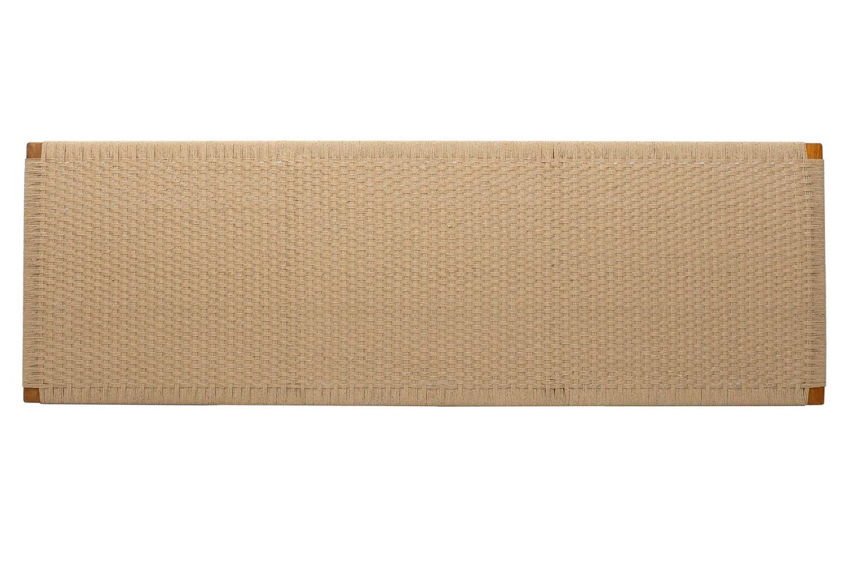 Bettkopfteil aus Teakholz und geflochtenem Papiergarn L165 FLAKA