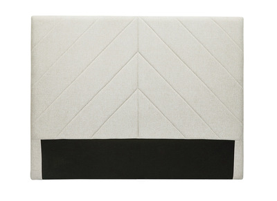 Bettkopfteil beiger Stoff mit Samteffekt B160 cm AVAH