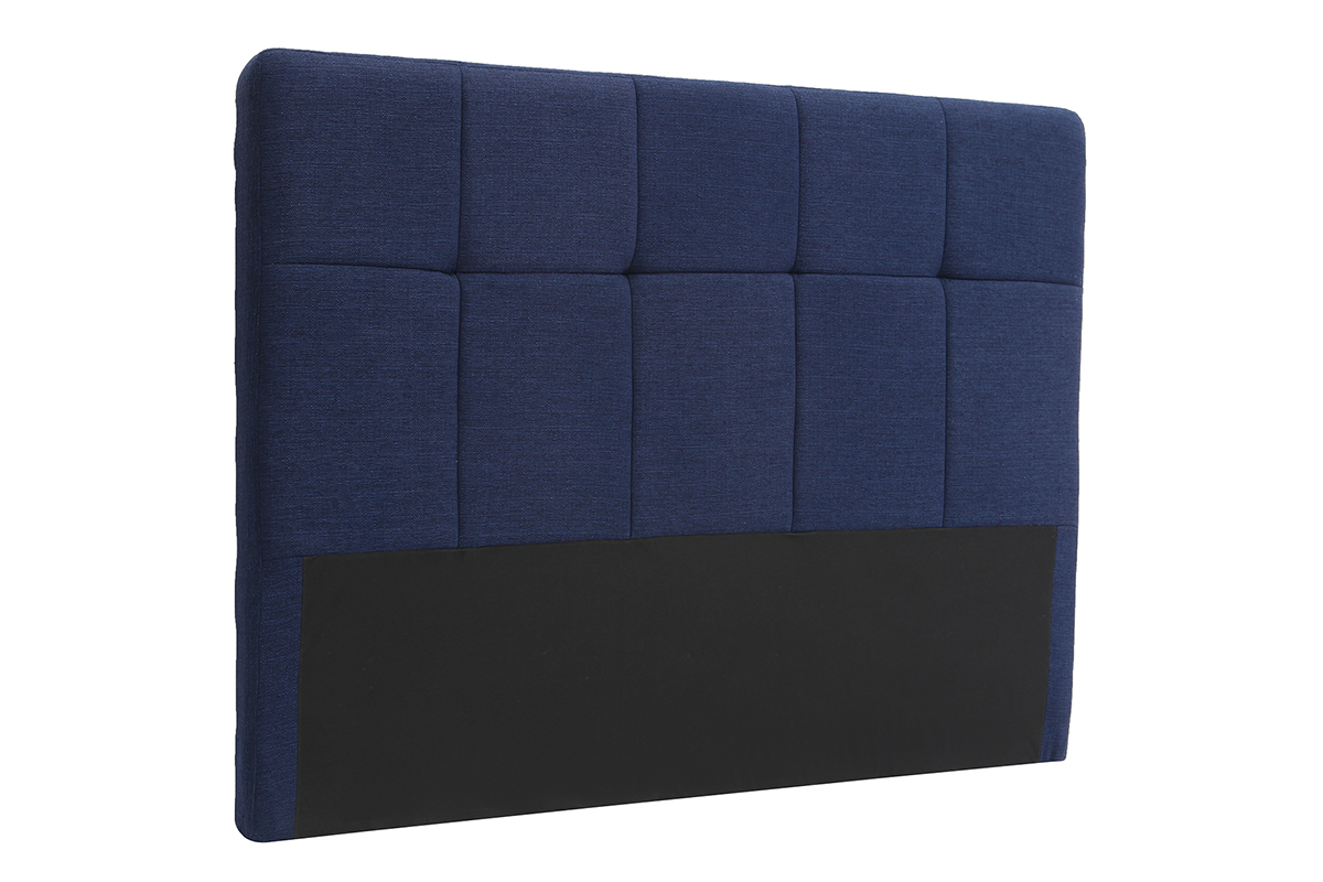 Bettkopfteil, dunkelblauer Stoff, 160 cm CLOVIS