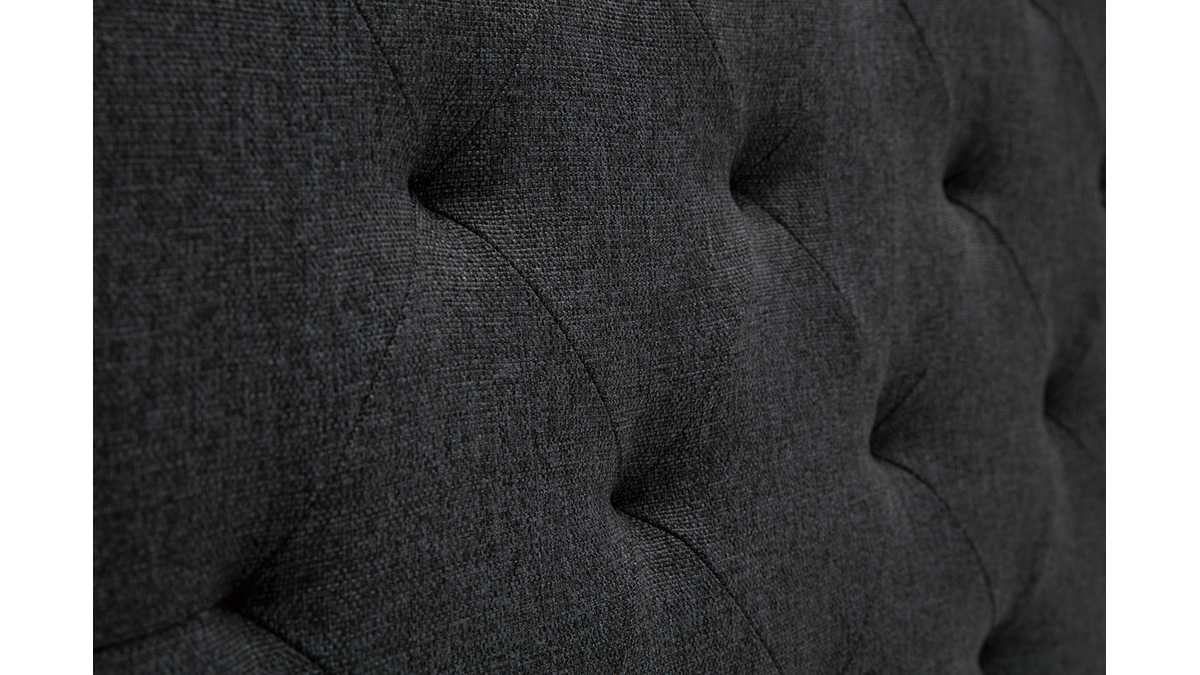 Bettkopfteil, dunkelgrauer Stoff, 140 cm ENGUERRAND