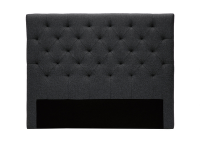 Bettkopfteil, dunkelgrauer Stoff, 140 cm ENGUERRAND