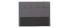 Bettkopfteil, dunkelgrauer Stoff, 160 cm CLOVIS