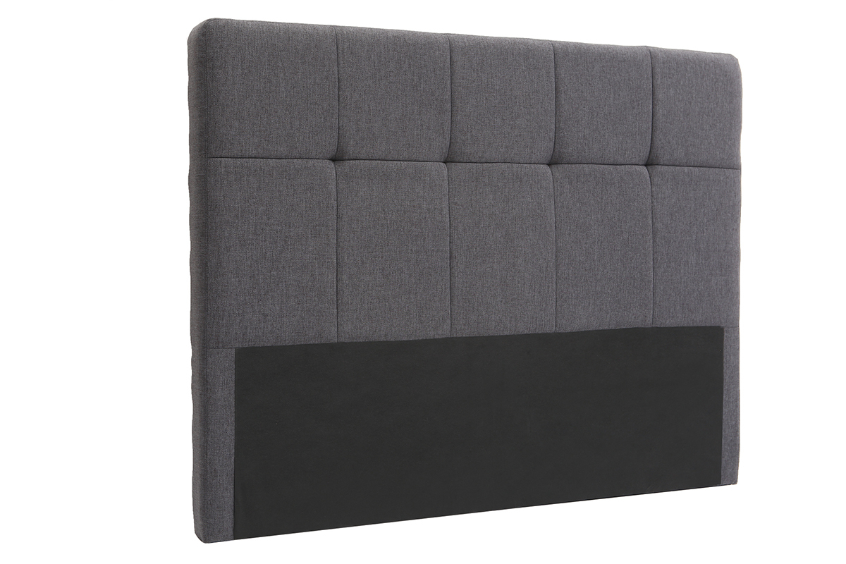 Bettkopfteil, dunkelgrauer Stoff, 160 cm CLOVIS