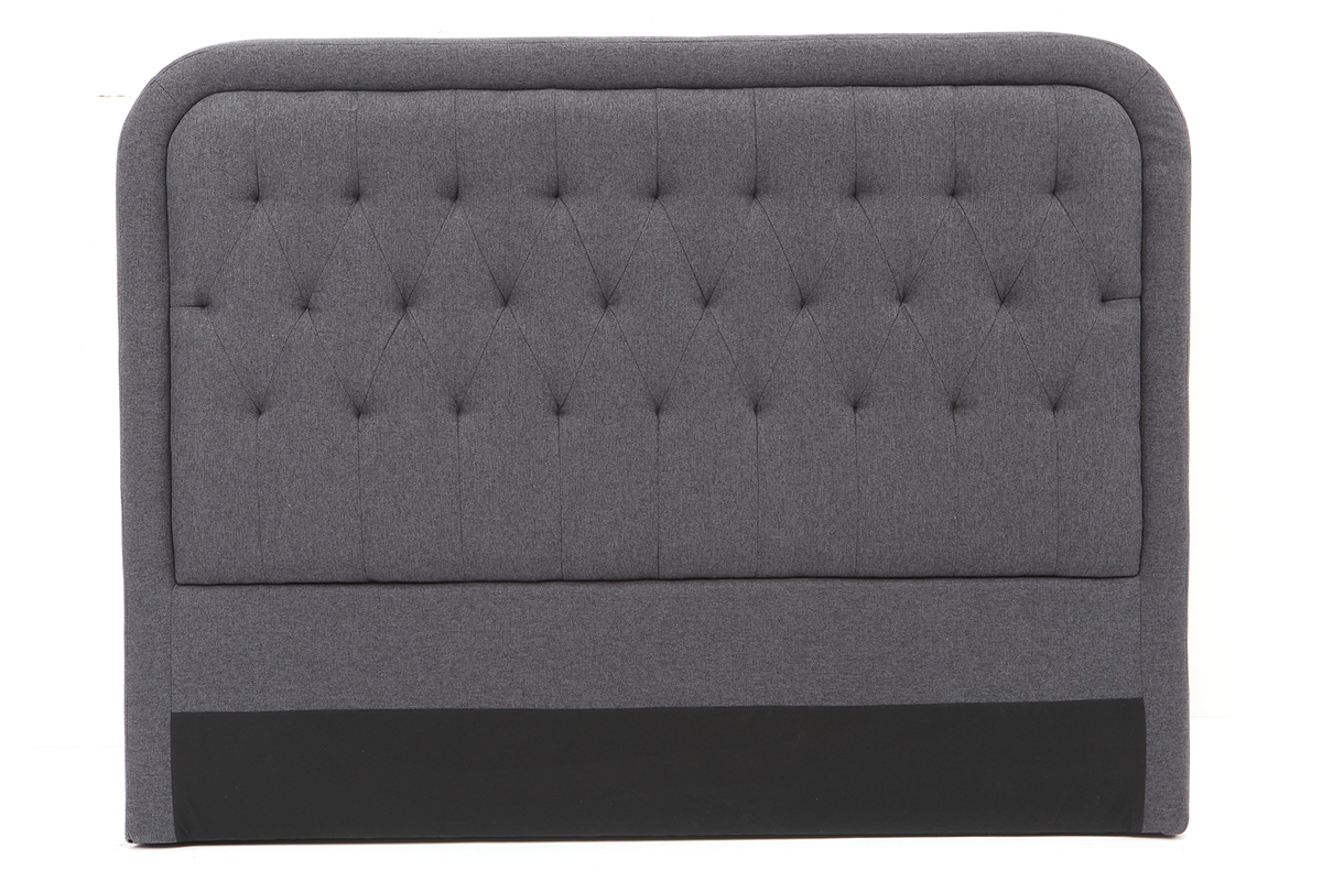 Bettkopfteil, dunkelgrauer Stoff, 160 cm LOUIS