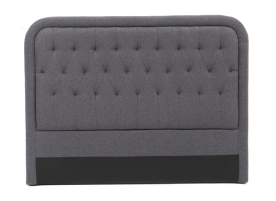 Bettkopfteil, dunkelgrauer Stoff, 160 cm LOUIS