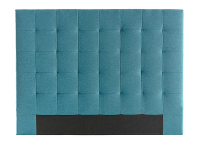 Bettkopfteil, gepolstert, aus blaugrünem Stoff, 140 cm HALCIONA