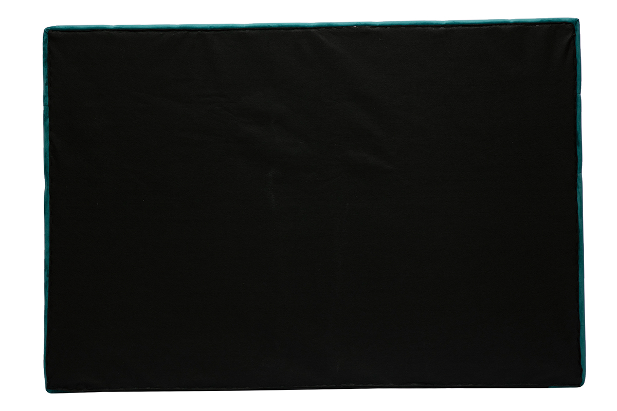 Bettkopfteil gepolstert aus petrolblauem Samt 160 cm ENGUERRAND