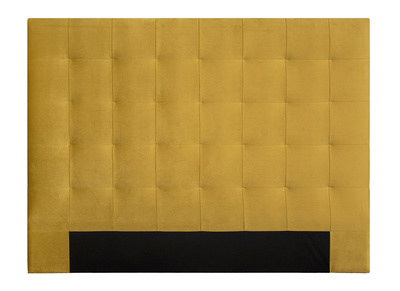 Bettkopfteil, gepolstert, aus senfglebernem Stoff, 160 cm HALCIONA