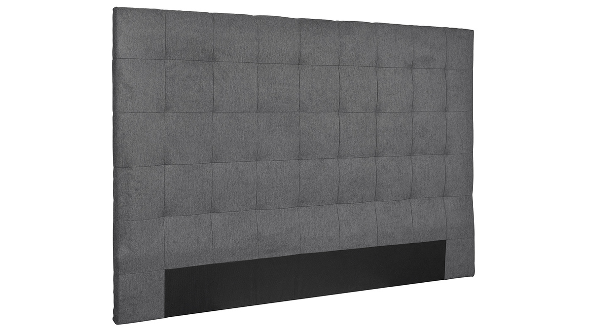 Bettkopfteil gepolstert grauer Stoff 160 cm HALCIONA