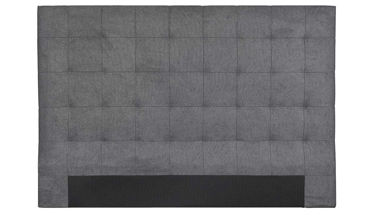 Bettkopfteil gepolstert grauer Stoff 180 cm HALCIONA