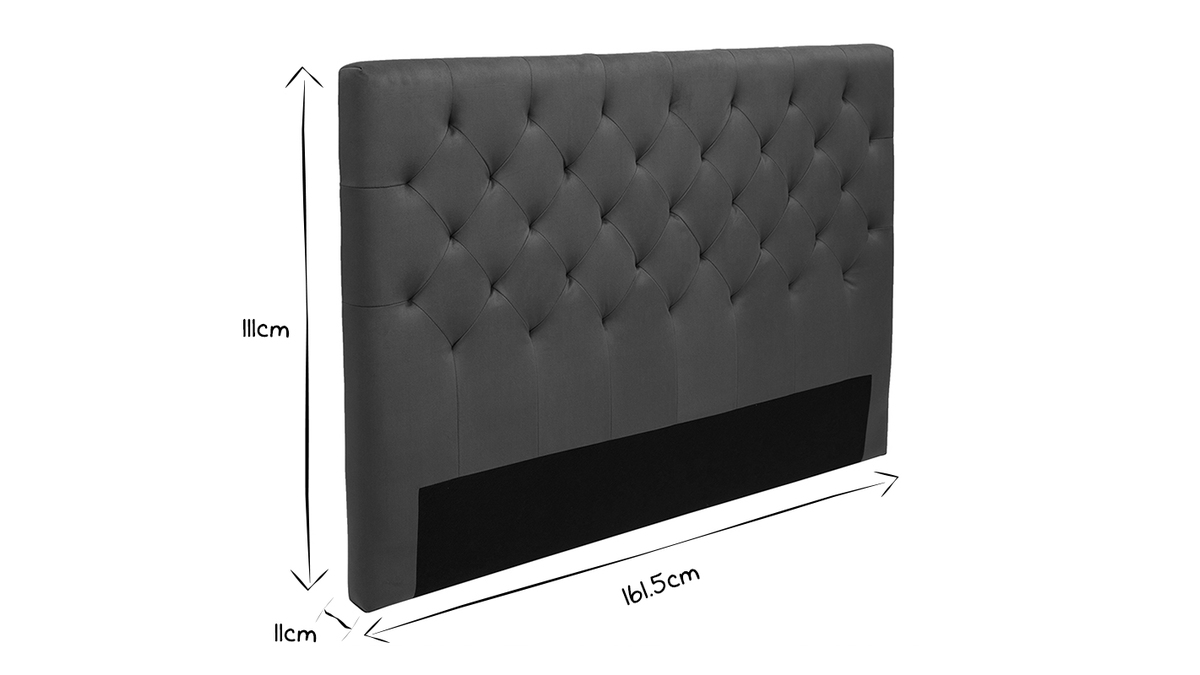 Bettkopfteil gepolstert Stoff mit Samteffekt Khakigrn 160 cm ENGUERRAND