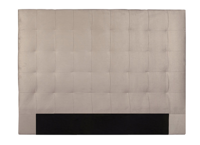 Bettkopfteil gepolstert taupefarbener Samtstoff L140 cm HALCIONA