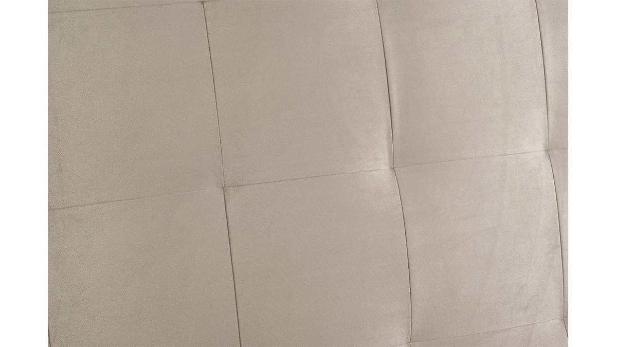 Bettkopfteil gepolstert taupefarbener Stoff 180 cm HALCIONA