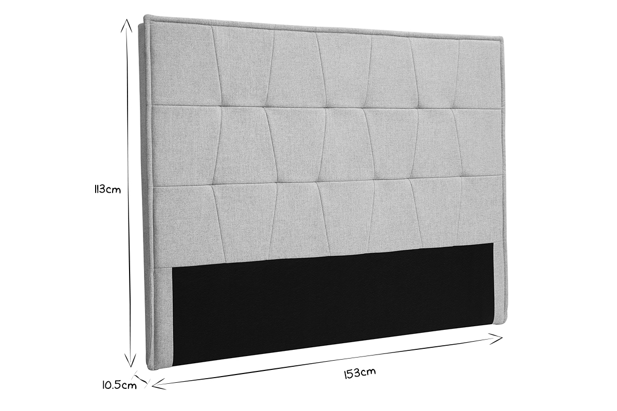 Bettkopfteil grauer Stoff L150 cm SUKA
